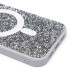 Чехол-накладка для Apple iPhone 14 россыпь кристаллов (титановый белый) - SM029 POSH SHINE SafeMag