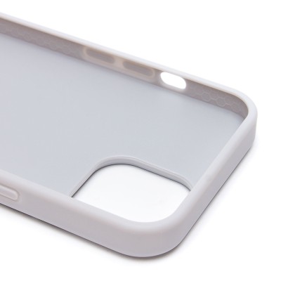 Чехол-накладка для Apple iPhone 14 россыпь кристаллов (титановый белый) - SM029 POSH SHINE SafeMag