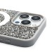 Чехол-накладка для Apple iPhone 15 Pro Max россыпь кристаллов (титановый белый) - SM029 POSH SHINE SafeMag