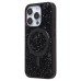 Чехол-накладка для Apple iPhone 15 Pro россыпь кристаллов (титановый черный) - SM029 POSH SHINE SafeMag