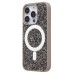 Чехол-накладка для Apple iPhone 15 Pro россыпь кристаллов (титановый серый) - SM029 POSH SHINE SafeMag