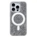Чехол-накладка для Apple iPhone 15 Pro россыпь кристаллов (титановый белый) - SM029 POSH SHINE SafeMag