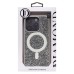 Чехол-накладка для Apple iPhone 15 Pro россыпь кристаллов (титановый белый) - SM029 POSH SHINE SafeMag