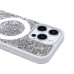 Чехол-накладка для Apple iPhone 15 Pro россыпь кристаллов (титановый белый) - SM029 POSH SHINE SafeMag
