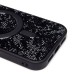 Чехол-накладка для Apple iPhone 15 россыпь кристаллов (титановый черный) - SM029 POSH SHINE SafeMag