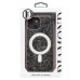 Чехол-накладка для Apple iPhone 15 россыпь кристаллов (титановый серый) - SM029 POSH SHINE SafeMag