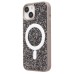 Чехол-накладка для Apple iPhone 15 россыпь кристаллов (титановый серый) - SM029 POSH SHINE SafeMag