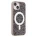 Чехол-накладка для Apple iPhone 15 россыпь кристаллов (титановый серый) - SM029 POSH SHINE SafeMag