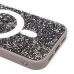 Чехол-накладка для Apple iPhone 15 россыпь кристаллов (титановый серый) - SM029 POSH SHINE SafeMag