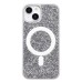 Чехол-накладка для Apple iPhone 15 россыпь кристаллов (титановый белый) - SM029 POSH SHINE SafeMag