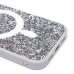 Чехол-накладка для Apple iPhone 15 россыпь кристаллов (титановый белый) - SM029 POSH SHINE SafeMag