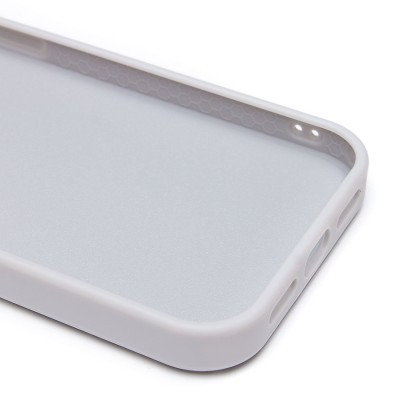 Чехол-накладка для Apple iPhone 15 россыпь кристаллов (титановый белый) - SM029 POSH SHINE SafeMag