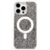 Чехол-накладка для Apple iPhone 16 Pro Max россыпь кристаллов (титановый белый) - SM029 POSH SHINE SafeMag