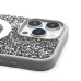 Чехол-накладка для Apple iPhone 16 Pro Max россыпь кристаллов (титановый белый) - SM029 POSH SHINE SafeMag