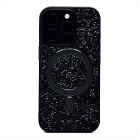 Чехол-накладка для Apple iPhone 16 Pro россыпь кристаллов (титановый черный) - SM029 POSH SHINE SafeMag