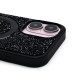 Чехол-накладка для Apple iPhone 16 россыпь кристаллов (титановый черный) - SM029 POSH SHINE SafeMag