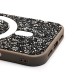 Чехол-накладка для Apple iPhone 16 россыпь кристаллов (титановый серый) - SM029 POSH SHINE SafeMag
