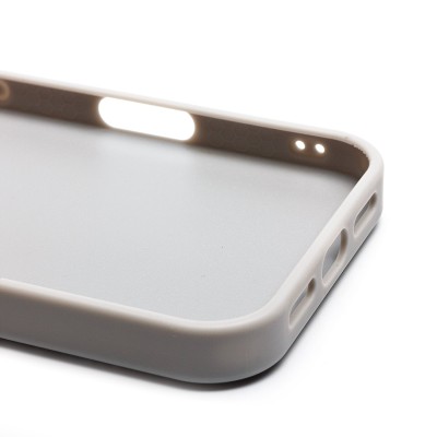 Чехол-накладка для Apple iPhone 16 россыпь кристаллов (титановый белый) - SM029 POSH SHINE SafeMag