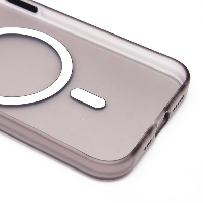 Чехол-накладка для Apple iPhone 13 (черный/матовый прозрачный) - SM038 SafeMag