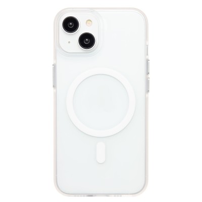 Чехол-накладка для Apple iPhone 13 (белый/матовый прозрачный) - SM038 SafeMag