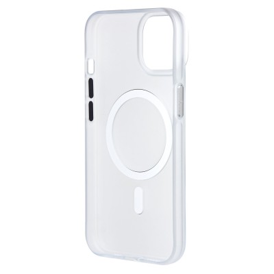 Чехол-накладка для Apple iPhone 13 (белый/матовый прозрачный) - SM038 SafeMag