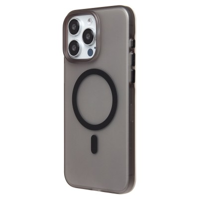 Чехол-накладка для Apple iPhone 15 Pro Max (черный/матовый прозрачный) - SM038 SafeMag