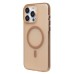 Чехол-накладка для Apple iPhone 15 Pro Max (золотой/матовый прозрачный) - SM038 SafeMag