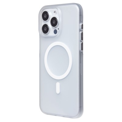 Чехол-накладка для Apple iPhone 15 Pro Max (белый/матовый прозрачный) - SM038 SafeMag