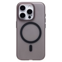 Чехол-накладка для Apple iPhone 15 Pro (черный/матовый прозрачный) - SM038 SafeMag