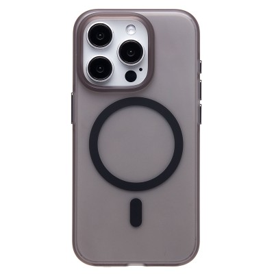 Чехол-накладка для Apple iPhone 15 Pro (черный/матовый прозрачный) - SM038 SafeMag