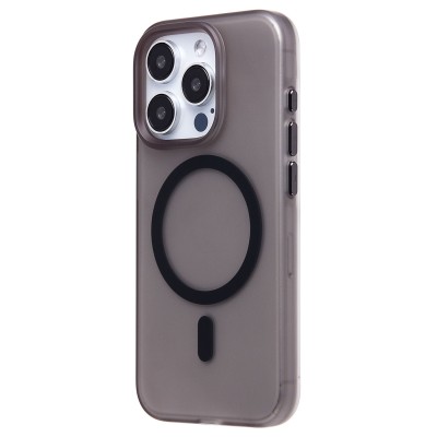 Чехол-накладка для Apple iPhone 15 Pro (черный/матовый прозрачный) - SM038 SafeMag
