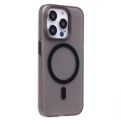 Чехол-накладка для Apple iPhone 15 Pro (черный/матовый прозрачный) - SM038 SafeMag