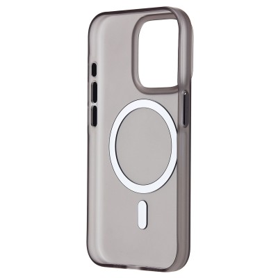 Чехол-накладка для Apple iPhone 15 Pro (черный/матовый прозрачный) - SM038 SafeMag