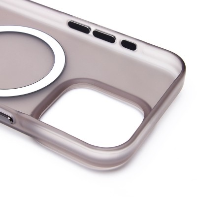 Чехол-накладка для Apple iPhone 15 Pro (черный/матовый прозрачный) - SM038 SafeMag