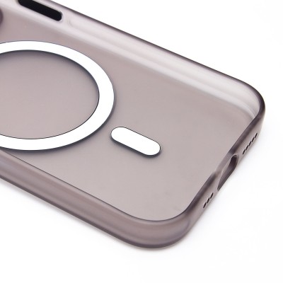 Чехол-накладка для Apple iPhone 15 Pro (черный/матовый прозрачный) - SM038 SafeMag