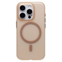 Чехол-накладка для Apple iPhone 15 Pro (золотой/матовый прозрачный) - SM038 SafeMag