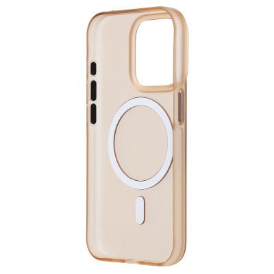 Чехол-накладка для Apple iPhone 15 Pro (золотой/матовый прозрачный) - SM038 SafeMag