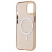 Чехол-накладка для Apple iPhone 15 (золотой/матовый прозрачный) - SM038 SafeMag