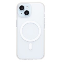 Чехол-накладка для Apple iPhone 15 (белый/матовый прозрачный) - SM038 SafeMag