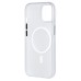 Чехол-накладка для Apple iPhone 15 (белый/матовый прозрачный) - SM038 SafeMag