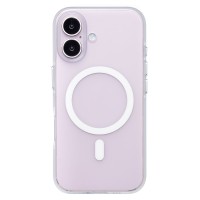 Чехол-накладка для Apple iPhone 16 (белый/матовый прозрачный) - SM038 SafeMag