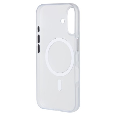 Чехол-накладка для Apple iPhone 16 (белый/матовый прозрачный) - SM038 SafeMag