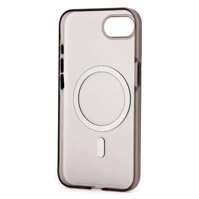 Чехол-накладка для Apple iPhone 16e (черный/матовый прозрачный) - SM038 SafeMag