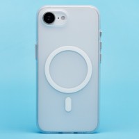 Чехол-накладка для Apple iPhone 16e (белый/матовый прозрачный) - SM038 SafeMag
