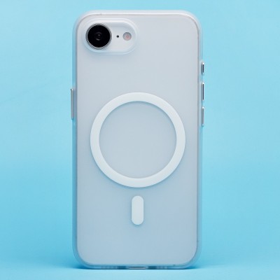 Чехол-накладка для Apple iPhone 16e (белый/матовый прозрачный) - SM038 SafeMag