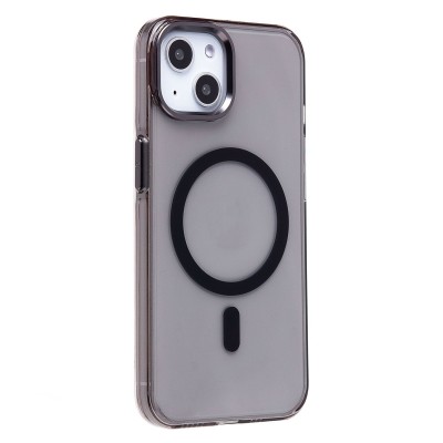 Чехол-накладка для Apple iPhone 13 (черный/прозрачный) - SM039 SafeMag