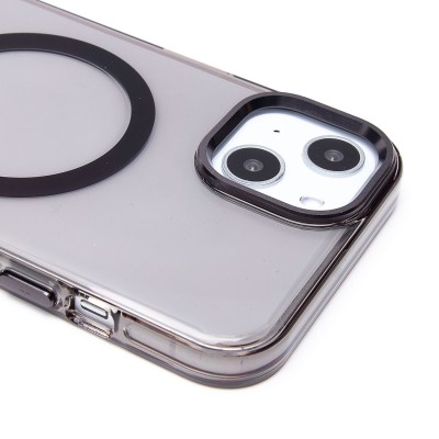 Чехол-накладка для Apple iPhone 13 (черный/прозрачный) - SM039 SafeMag
