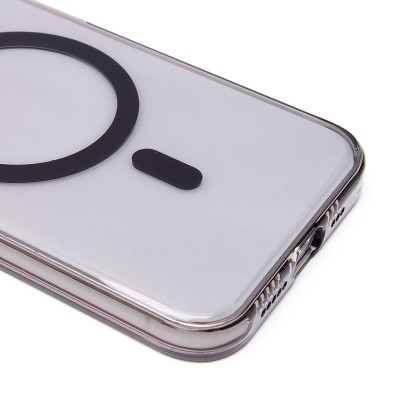 Чехол-накладка для Apple iPhone 13 (черный/прозрачный) - SM039 SafeMag