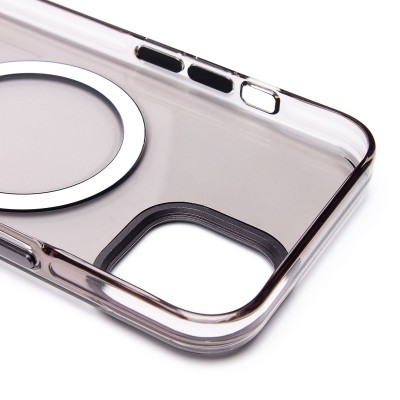 Чехол-накладка для Apple iPhone 13 (черный/прозрачный) - SM039 SafeMag