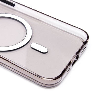Чехол-накладка для Apple iPhone 13 (черный/прозрачный) - SM039 SafeMag
